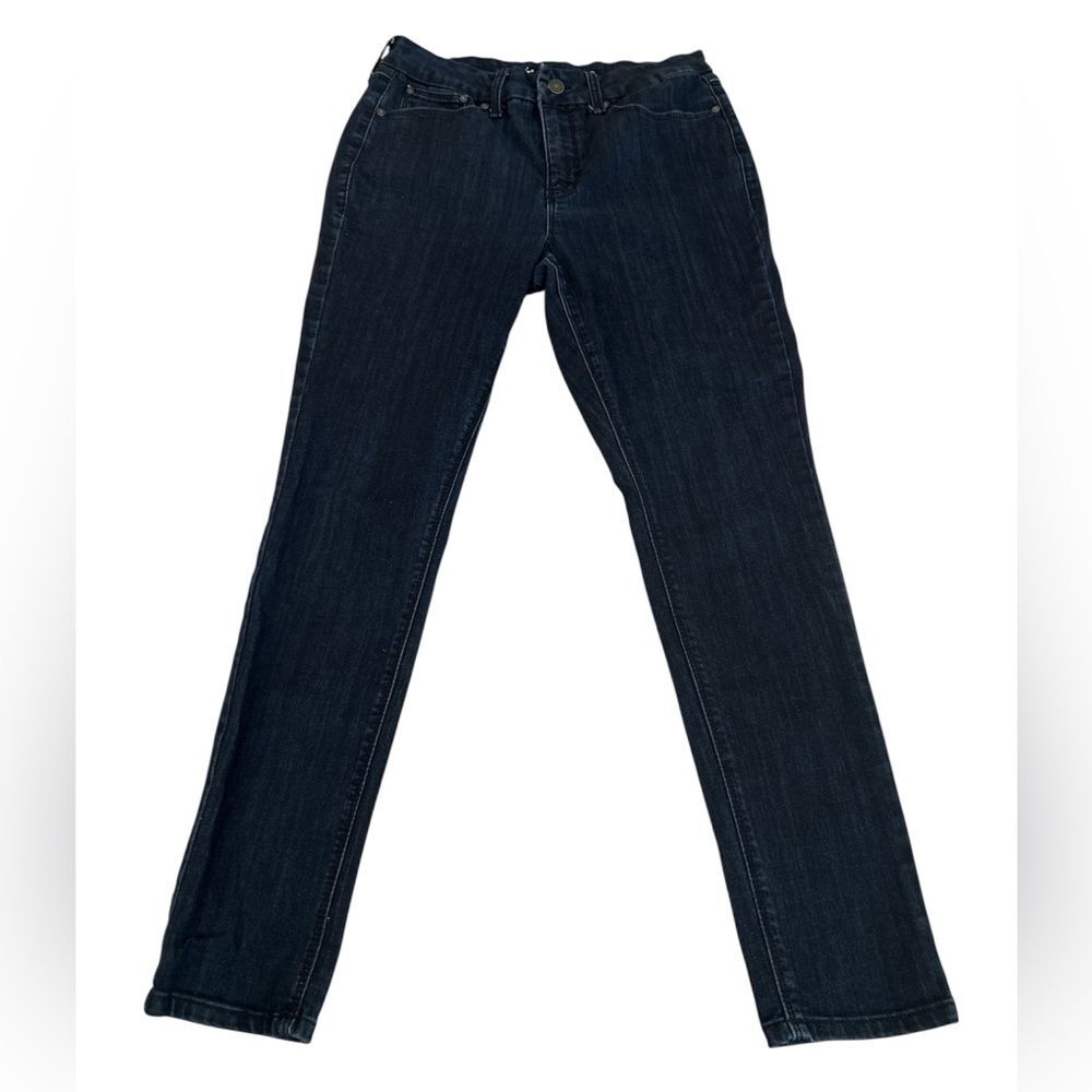 Seven7 High Rise Tummyless Skinny Dark Wash Denim Stretch Jeans Size 10
